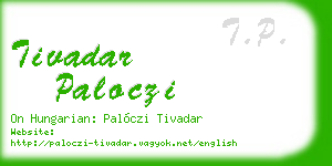 tivadar paloczi business card